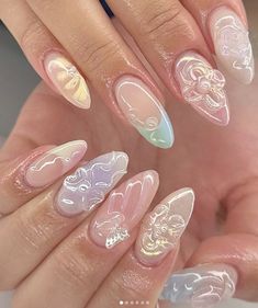 Pink Nail Ideas, Nail Bling, Spring Colours, Simple Acrylic, Punk Nails, Pink Ombre Nails, Simple Gel Nails, Summery Nails, Pink Nail Art