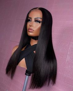 My custom wigs are laid and ready for immediate wear when they arrive  Accept customized orders! Feel free to message me please. Arrives Ready to Wear + Glueless Density:150% 180% 200% LENGTH: 16" to 34" available LACE SIZE: 5x5 LACE STYLE: HD lace TEXTURE: Silky Straight,middle part ORGIN: Premium Unprocessed Virgin Hair COLOR: Natural Black Customize your wig By message me - Choose your cap size, lengths, parting, & more so she's perfeccct for you & your needs! Please leave me 5 stars review i 5x5 Lace Closure Wig, Virgin Hair Color, Lace Texture, Hd Lace Wigs, Straight Natural, Hair Color Black, Human Virgin Hair, Custom Wigs, Lace Closure Wig