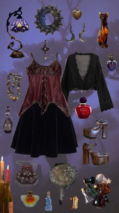 whimsigoth outfit 🦇🕯️🌛 #outfitinspo #vintage #whimsigoth #whimsical #whimsigothic #whimsigothaesthetic #witch #witchy #vibes #beauty #fitinspo #outfitideas #falloutfit #witchyaesthetic #moon Black Crochet Cardigan, Witchy Outfits, Fairy Outfit, Witch Outfit, Witchy Vibes, Mode Inspo, Goth Outfits, Alternative Outfits