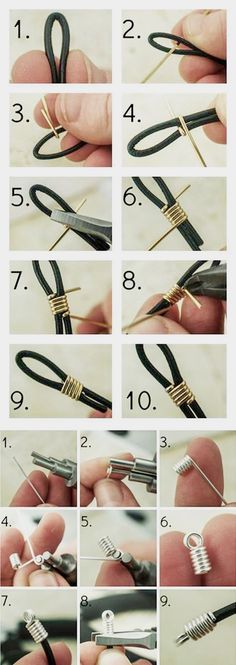 instructions to make wire wrapped hair clips