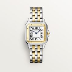 Cartier Panther, Blue Spinel, Gold Watches Women, Cartier Panthere, Cartier Watch, Analog Watch, Yellow Gold Bracelet, Two Tone Watch, Diamond Watch