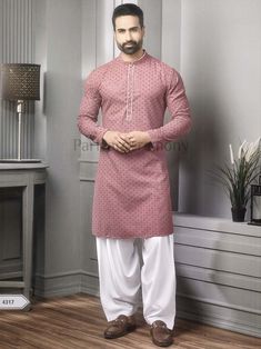 Kurta Pyjama With Sequins Work to enrich its style with a beige/Golden colour lower to embellish your occasion .Diwali Wear kurta pajama for men ,diwali dress for men,kurta pyjama for diwali Diwali Dress For Men, Diwali Kurtas For Men, Kurta Pajama Men Diwali, Traditional Cotton Kurta With Naqshi, Festive Cotton Kurta With Naqshi, Designer Long Sleeve Kurta For Diwali, Long Sleeve Designer Kurta For Diwali, Pink Long Sleeve Kurta For Eid, Long Sleeve Sherwani For Puja With Traditional Patterns