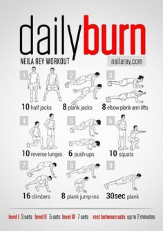 Neila Rey Workout, Workouts For Men, Daily Burn, Hiit Workout At Home, Fat Burning Cardio, Cardio Workout At Home, Daily Workout Plan, Daily Workouts, Cardio Training