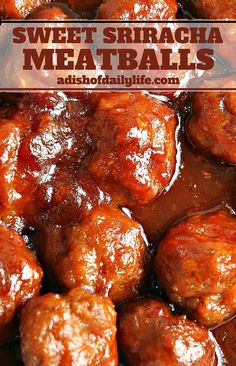 sweet and sour meatballs with sauce in a bowl