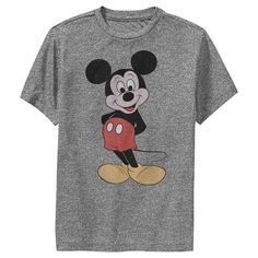 Who knew that dressing "mousey" could be so cute!? Celebrate Walt Disney's most iconic character with these officially licensed Mickey Mouse and Friends styles! This cool Boys' Tee features Mickey Mouse in a Classic 80's style, smiling with his hands behind his back, perfect for your next trip to Disneyland! Mickey Mouse Graphic Tee Tops, Cartoon Smile, Disney Boys, Disney Disney, Mickey Mouse And Friends, Michigan Wolverines, Classic Cartoons, Vintage Mickey, How To Show Love