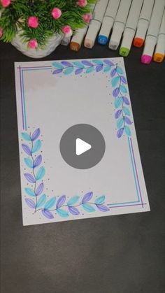 the video is showing how to use markers on paper and watercolor pencils for art work