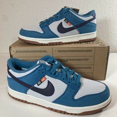 Size 7 - Nike Dunk Low SE Toasty Rift Blue. New with box Thank you for considering our store! We appreciate your business and The box condition is damaged (e.g rips, tears, holes, stains, tape) 100% authentic Shipped to you fast via USPS Priority Mail We consider all reasonable offers! With that said, we invite you to “watch" our items to receive special offers sent directly to you! Toasty Rift Blue Dunks Outfit, Nike Dunks Low Racer Blue, Polar Blue Dunks, Nike Low Dunk, Jordan Dunk Low, Nike Low-top Turquoise Sneakers, Nike Dunk Low Industrial Blue, Low Dunks, Boxing Conditioning