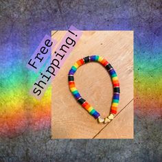 Make a statement with these cute custom Pride bracelets! 🌈 You choose the name or word and accents! Wear them one at a time or stack them for a gorgeous custom look! Buy one for yourself and one for your best friend or loved one! Hashtags and numbers available! Beautiful on their own and even more gorgeous paired with our metal round beaded bracelets! https://www.etsy.com/listing/987401020/beaded-bracelet-stackable-bracelets-gold Bracelets come in a sweet little drawstring pouch and are gift gi Round Beaded Bracelets, Pride Bracelets, Heishi Bracelet, Pride Bracelet, Bracelet Rainbow, Word Bracelet, Bracelets Gold, Rainbow Bracelet, Gold Bracelets