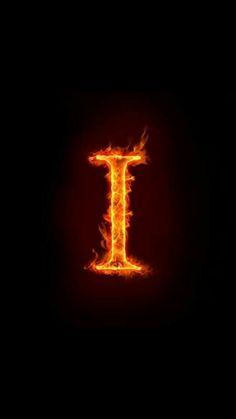 the letter i is made up of fire