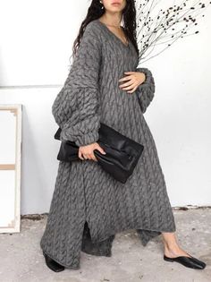 Fashion Black And White, Bohemian Tunics, Plain Sweaters, Buy Sweaters, Warm Dresses, Minimalist Dresses, Oversized Dress, Sweater Dress Women, Fashion Elegant