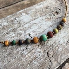 Boho Necklaceearth Mother Necklaceshort Necklacesimple - Etsy Bohemian Everyday Necklaces With Spacer Beads, Czech Glass Necklace, Hippie Necklace, Mothers Necklace, Bohemian Necklace, Short Necklace, Simple Necklace, Glass Necklace, Boho Necklace