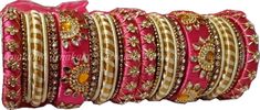 Festive Bridal Sets For Parties, Elegant Zari Work Bracelet As Gift, Bangle For Diwali Celebration, Elegant Zari Work Bracelets For Gift, Bangle Bracelets With Gota Work For Wedding, Festive Handwork Bracelets As Gift, Festive Bracelets With Handwork As Gifts, White Bridal Sets For Party And Festivals, Handmade White Bracelet For Festive Occasions