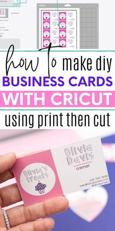 How To Make Business Cards, Cards With Cricut, Templates For Cricut, Craft Business Cards, Cricut Print And Cut, Buisness Cards