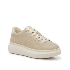 Roxy-Stellar Platform Sneaker - Women's Give your casual look a little lift with the Stellar platform sneakers from Roxy! This sporty silhouette sits on top of a stylish wedge heel that will elevate your off-day style. Complete with a comfortable cushioned footbed for maximum support. Beige Low-top Platform Sneakers With Rubber Sole, Casual Wedge Sneakers With Cushioned Footbed For Spring, Casual Spring Wedge Sneakers With Cushioned Footbed, Summer Beige Platform Sneakers, Beige Platform Sneakers For Summer, Beige High-top Platform Sneakers With Textured Sole, Trendy Beige High-top Platform Sneakers, Beige High-top Platform Sneakers Casual, Casual Beige Synthetic Wedge Sneakers