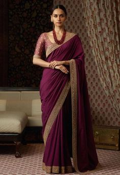 Purple Sari, Sabyasachi Sarees, Modern Saree, Indian Fashion Saree, Indian Bridal Fashion, Purple Colour, Saree Trends, Elegant Saree, Stylish Sarees