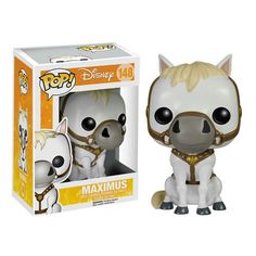 the pop vinyl figurine has been designed to look like a white horse with black eyes