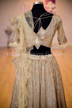 Champagne Gold Sequins And Cut Dana Embroidered Lehenga Set Sequin Lehenga, House Warming Ceremony, Lehenga Blouse, Gold Sequin, Gold Sequins, Kids Pants, Half Saree, Champagne Gold, Blouse Dress