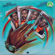 the album cover for ace spersonum's inner streamin, featuring five hands holding playing cards