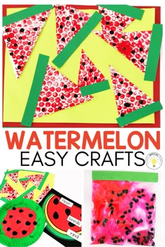 watermelon crafts for kids that are easy to make