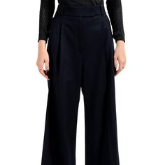 Hugo Boss Women's "Tayamana" Blue Wool Cropped Trousers Pants Us 4 It 40 Product Details Retail Value: $195.00 This Is Authentic Hugo Boss Women's "Tayamana" Blue Wool Cropped Trousers Pants Sku: Bb-4083 Country/Region Of Manufacture: Trkiye Model: 50415171 10146520 01 466 Material: 99% Wool 1% Spandex Measured Waist: 29" Rise: 14" Inseam: 24" Leg Opening: 10.5" Tailored Wide-leg Blue Dress Pants, Blue Tailored Wide-leg Dress Pants, Elegant Navy Wide Leg Pants, Navy Wide Leg Formal Pants, Navy Wide Leg Pants For Formal Occasions, Navy Tailored Wide Leg Pants, Elegant Navy Bottoms For Fall, Navy Wide-leg Workwear Bottoms, Navy Wide-leg Workwear Pants