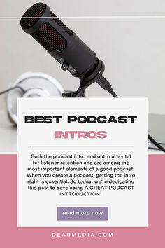 a microphone on top of a table with the words best podcast in front of it