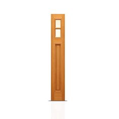 a wooden door on a white background