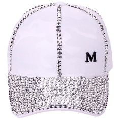 Cotton gabardine baseball cap with crystals embroidered on the front and the letter M of Maura. Buckle adjusting strap. Unlined. weight: about 130 g Head circumference: 56-60 cm (22-23.6 inches) [custom tab]FABRIC #1: 100% COTTON | LINING #1: 100% COTTON [/custom tab]