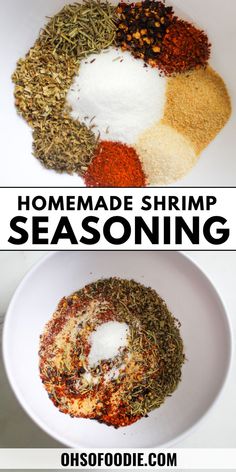 Text reads Homemade Shrimp Seasoning Ramen Seasoning Recipe, Shrimp Boil Seasoning, Shrimp Taco Seasoning, Shrimp Sauteed, Ramen Seasoning, Homemade Dry Mixes, How To Make Shrimp, Flavorful Shrimp, Homemade Spice Mix