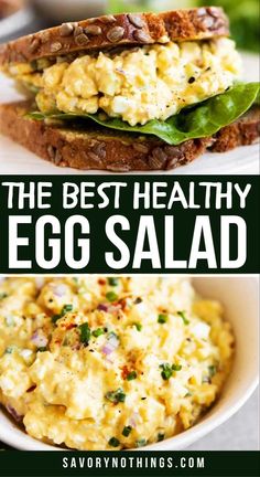 egg salad with lettuce and tomatoes on toasted bread is the best healthy egg salad