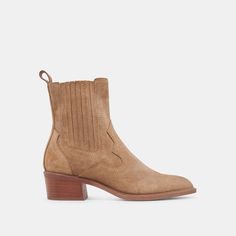 BRYLEE H2O BOOTIES MUSHROOM SUEDE Stitching Details, Birthday Wishlist, Shoes Booties, Side Panels, Panel Siding, Block Heels, Heel Height, Stuffed Mushrooms, Stitching