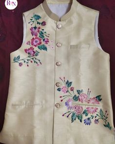 Boys Dressing, Ethnic Fashion Indian, Jacket Painting, Kurta Embroidery, Kurtis Design, Cute Simple Tattoos, Cake Design Inspiration, Stylish Kurtis