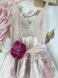 Rose applique and metallic thread boho wedding dress by | Etsy Pink Lace Wedding Dress For Prom Season, Pink Fitted Organza Wedding Dress, Fitted Pink Organza Wedding Dress, Pink Lace Wedding Dress With Fitted Bodice, Fitted Pink Ball Gown Wedding Dress, Pink Fitted Sleeveless Wedding Dress, Pink Fitted Ball Gown Wedding Dress, Pink Lace Wedding Dress With Lace Bodice, Pink Wedding Dress With Lace Bodice