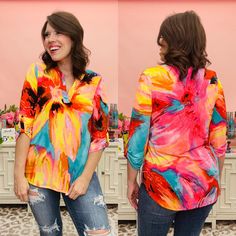 A fun and flattering top perfect for work!