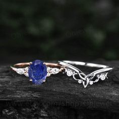 2pcs ring set only sell the same gold color.This is a Lapis Lazuli engagement ring in solid gold,about 6x8mm oval cut. The accent stones are round 1.5mm and marqueise 2x4mm moissanites (925 sterling silver with accent Simulated Diamonds).The matching band stones are moissanites (925 sterling silver with accent Simulated Diamonds).It can be made in any ring size. However please contact me to custom make it to a special big or small size.It can be made in white gold,rose gold or yellow gold with 1 Lapis Lazuli Engagement Ring, Viking Ring, Lapis Lazuli Ring, Engagement Ring Set, Ring Women, Matching Band, Moissanite Ring, Moissanite Rings, Ring Gold