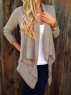 Fall Fitted Gray Cardigan For Layering, Gray Long Sleeve Spring Cardigan, Cozy Long Sleeve Gray Cardigan, Chic Gray Spring Cardigan, Gray Long Sleeve Cardigan For Spring, Chic Gray Cardigan For Fall, Cozy Gray Long Sleeve Cardigan, Long Sleeve Taupe Cardigan For Layering, Gray Long Sleeve Sweater Coat For Spring