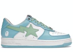 Check out the A Bathing Ape Bape Sta Pastel Blue available on @StockX Bapesta Shoes, Pastel Sneakers, Bape Shoes, Bape Sneakers, Bape Sta, Painted Canvas Shoes, Ape Bape, Cute Sneakers, Star Shoes