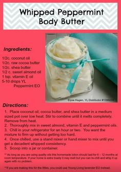 Body butter How To Use Body Butter, Body Butter Business Names, How To Make Body Butter At Home, Peppermint Body Butter