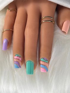 Easter Nail Designs, Stylish Nails Designs, Easter Nails, Fancy Nails, Short Acrylic Nails, Nail Arts, Acrylic Nail Designs, Nail Designer, Trendy Nails