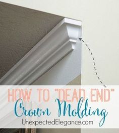 an image of how to tear end crown molding