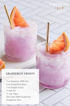 grapefruit frosty with orange slices on top