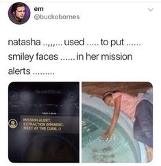 two pictures one with a woman in the bathtub and another with an alert sign