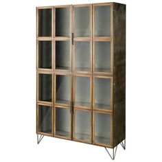 PANDORA DISPLAY CABINET | MERCANA | INDUSTRIAL STORAGE & ORGANIZATION FURNITURE | CITY HOME Industrial Design Style, Industrial Contemporary, Door Display, Door Crafts, Framed Cabinet, Dining Cabinet, Behind The Glass, Door Displays, Tall Cabinet