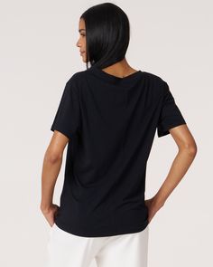 "Find Rebody Active Rebody Essentials Oversized Short Sleeve Top on Editorialist. Meet your new go to oversized crewneck tee that gives you coverage and effortlessly pairs perfectly with leggings. A wardrobe staple that is made in soft pima cotton, cool to touch modal, and a hint of stretch for ultimate comfort and style. Biocompact finish keeps the fabric long lasting and smooth. Machine Wash Model is 5'8\" wearing size S" Oversized Crewneck, Pima Cotton, Short Sleeve Top, Wardrobe Staples, Short Sleeves Tops, Sleeve Top, Top Brands, Long Lasting, Leggings