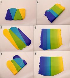 step by step instructions on how to make an origami rainbow - colored shoe