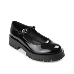 Journee Collection-Kamie Mary Jane Loafer Show your love for classics while staying on-trend with the Kamie Mary Jane flat from Journee Collection. This 90s-inspired vegan synthetic flat is updated with a treaded platform and heel for reliable traction. Women's Mary Jane Shoes, Buckle Flats, Iconic 90s, Womens Mary Janes, Buckled Flats, Mary Jane Shoes Womens, Platform Mary Janes, Platform Heels Chunky, Shoes Heels Wedges