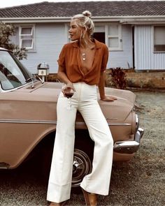 Witte Jeans Outfit, Boho Mode, Boho Styl, Outfits 90s, Mode Inspo, 가을 패션, Mode Vintage, Looks Style, Retro Stil