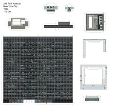 an architectural drawing of the new york city's subway station, with its floor plan and elevation details