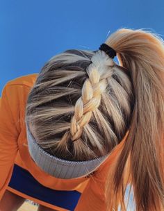 Braid For Sports, Hairstyles For Soccer Games, Braided Hairstyles For Sports, Braids For Sports, Lacrosse Hair, Hairstyles For Sports, Soccer Hairstyles, Trendy We Fryzurach, Softball Hairstyles