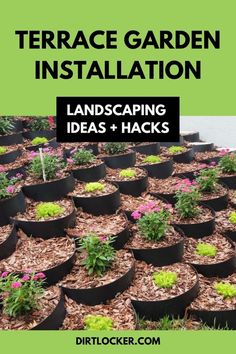 the words terrace garden installation landscaping ideas and hacks