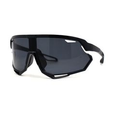 Elevate your riding look with these super oversized curved top racer shield sport sunglasses. The high brow curved top truly brings subtle value to this number. Curved wrap around shape enhances the overall sporty vibe. Made with 100% UV400 colored mirror polycarbonate lenses, and composite plastic frame. (b672) Size: 5 7/8" (150mm) x 2 1/2" (63mm).  Color: Black.  Gender: male.  Age Group: adult. Anti-reflective Shield Sunglasses For Sports, Sporty Anti-reflective Shield Sunglasses For Protection, Functional Anti-reflective Shield Sunglasses For Sports, Functional Polarized Shield Sunglasses For Cycling, Black Shield Sunglasses With Tinted Lenses For Outdoor Activities, Black Shield Sunglasses With Tinted Lenses For Outdoor, Black Shield Sunglasses With Mirrored Lenses For Outdoor, Sporty Shield Sunglasses With Uv Protection For Cycling, Functional Sports Shield Sunglasses With Tinted Lenses